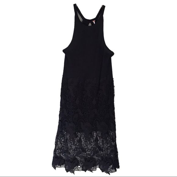 Free People Dresses & Skirts - Free People black dress with lace bottom